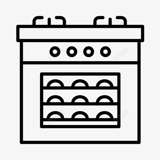 烤箱面包房烘焙图标svg_新图网 https://ixintu.com 烘焙 烤箱 烹饪 糕点 面包房 食品