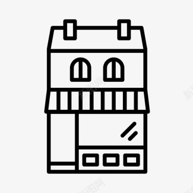 建筑咖啡馆法国图标图标