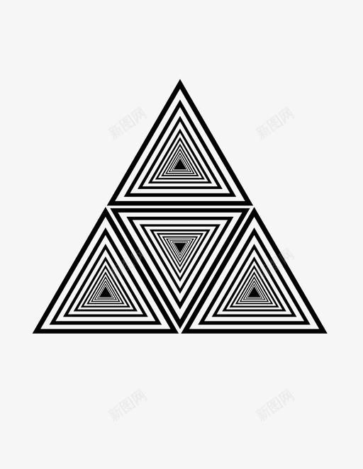 三角形几何形直线图标svg_新图网 https://ixintu.com 三角形 几何形 直线