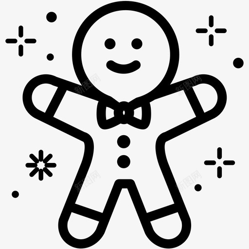 姜饼人圣诞节食品图标svg_新图网 https://ixintu.com 假日 吉格斯面包 圣诞节 圣诞装饰 姜饼人 食品