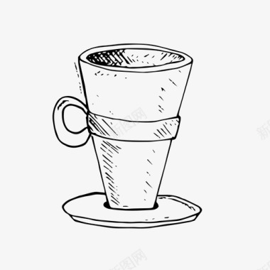 咖啡杯子热饮料图标图标