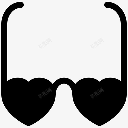 爱太阳镜眼镜心图标svg_新图网 https://ixintu.com 心 爱太阳镜 眼镜 眼镜填满