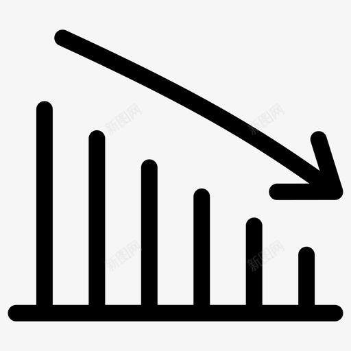 柱状图分析下降图标svg_新图网 https://ixintu.com 下降 分析 图表轮廓 柱状图 统计