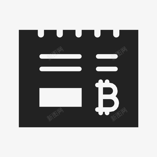 比特币合同票据发票图标svg_新图网 https://ixintu.com 发票 商业索里达 收据 比特币合同 票据