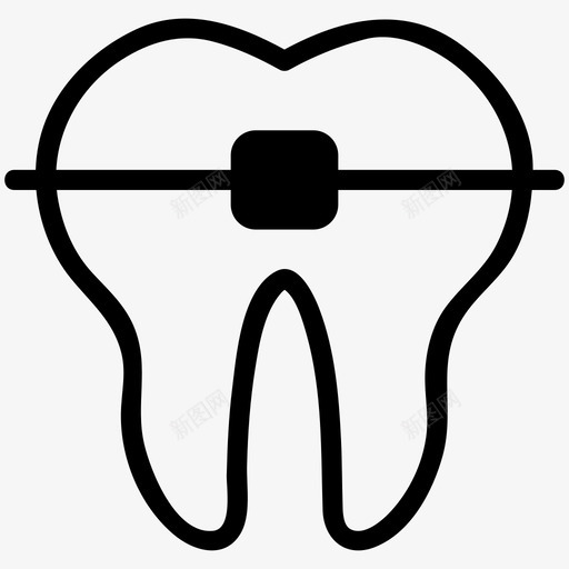 牙套牙科牙医图标svg_新图网 https://ixintu.com 口腔科 牙医 牙套 牙科 牙齿 磨牙