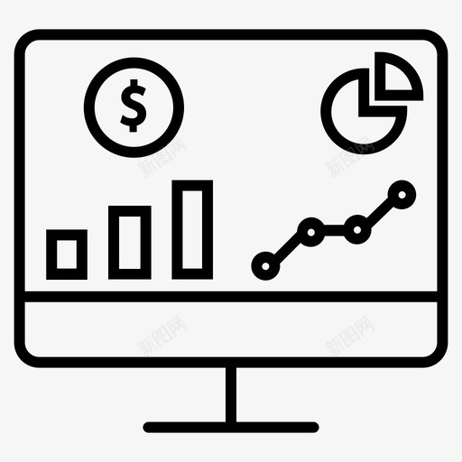 财务报告分析计算机图标svg_新图网 https://ixintu.com 分析 市场 经济调查 计算机 财务报告 趋势 银行2