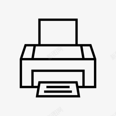 文档打印符号机器打印机图标图标