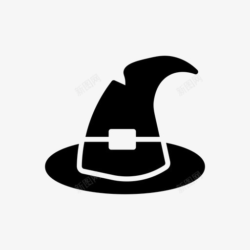 女巫帽子万圣节图标svg_新图网 https://ixintu.com 万圣节 万圣节标志 女巫 巫师 帽子