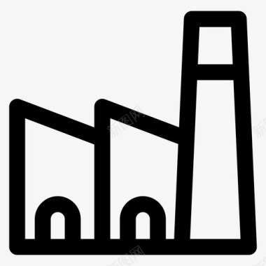 制造业工厂工业图标图标