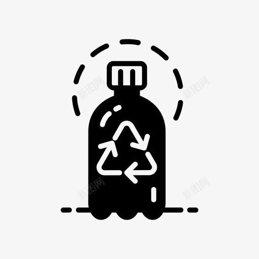 瓶子回收生态环境图标svg_新图网 https://ixintu.com 再利用 塑料 环境 瓶子回收 生态 生态填充图标集