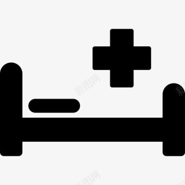 病床医疗保健图标图标