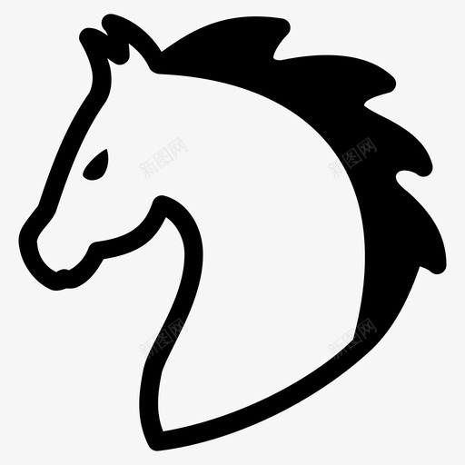 马动物马骑士图标svg_新图网 https://ixintu.com 动物 强壮 马 马骑士 骑马