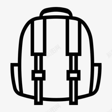 行李背包摩托车图标图标