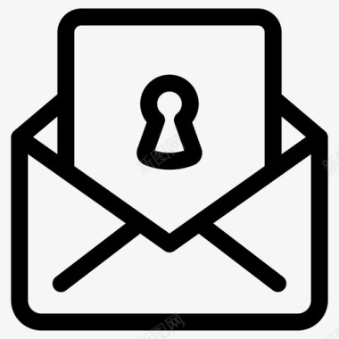 安全电子邮件电子邮件加密电子邮件保护图标图标