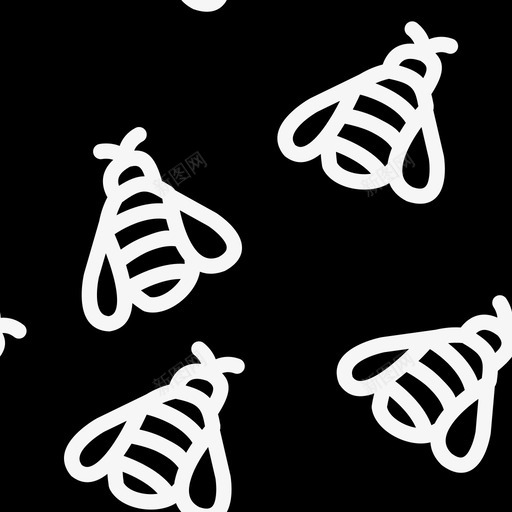 蜜蜂图案背景重复图标svg_新图网 https://ixintu.com 无缝图案 纹理 背景 蜜蜂图案 重复