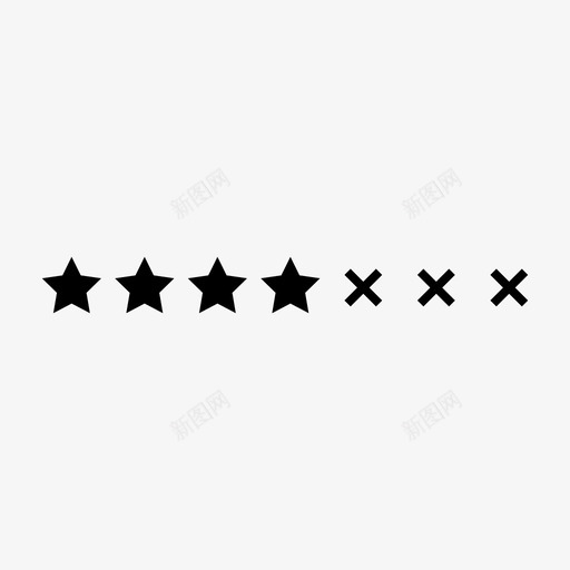 四星评级费率评级等级图标svg_新图网 https://ixintu.com 四星评级 评级星级 评级等级 费率