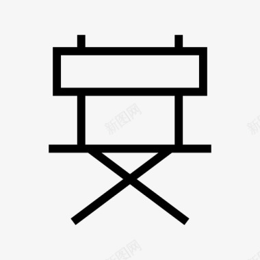 导演椅电影制作界面元素薄图标图标