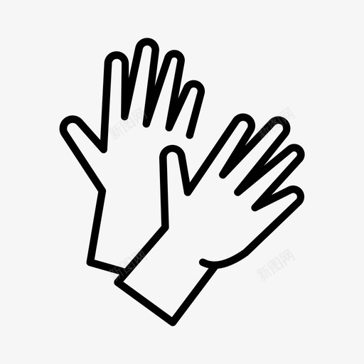 手套清洁盖图标svg_新图网 https://ixintu.com 安全 手 手套 清洁 盖