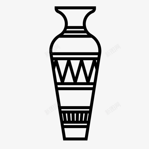 花瓶双耳瓶陶瓷图标svg_新图网 https://ixintu.com 双耳瓶 埃及 瓷器 花瓶 陶瓷