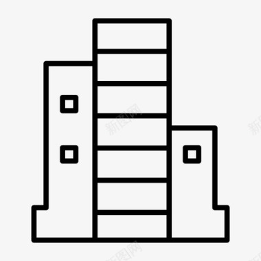 建筑物公寓办公楼图标图标