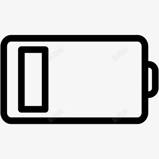 电池电量低充电空图标svg_新图网 https://ixintu.com web2 充电 电池电量低 空 能量