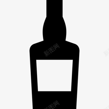 威士忌瓶酒精波旁威士忌图标图标