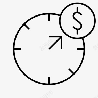 时间就是金钱金钱金融图标图标