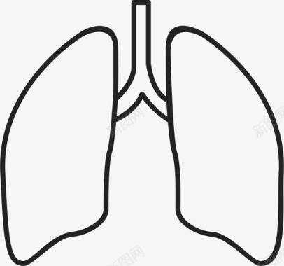 肺呼吸健康图标图标
