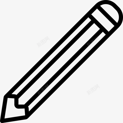 铅笔文具时髦轮廓图标svg_新图网 https://ixintu.com 文具 时髦轮廓 铅笔