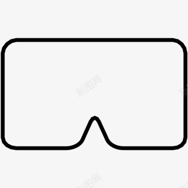 虚拟玻璃硬纸板耳机虚拟现实图标图标