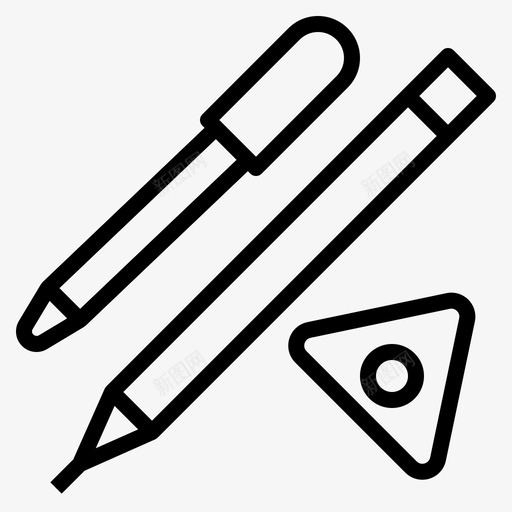 打标工具粉笔铅笔图标svg_新图网 https://ixintu.com 打标工具 粉笔 缝纫 缝纫工具 配件和针线活 铅笔