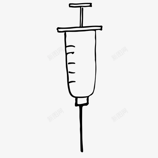 注射器医生医院图标svg_新图网 https://ixintu.com 医生 医院 注射 注射器 素描 药物