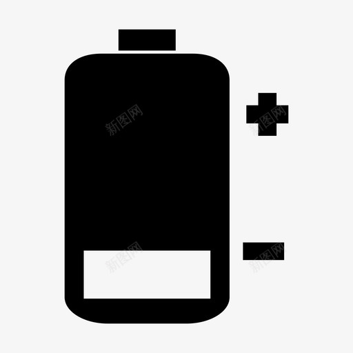 电池充电低电量图标svg_新图网 https://ixintu.com 低电量 充电 电力 电池 通讯