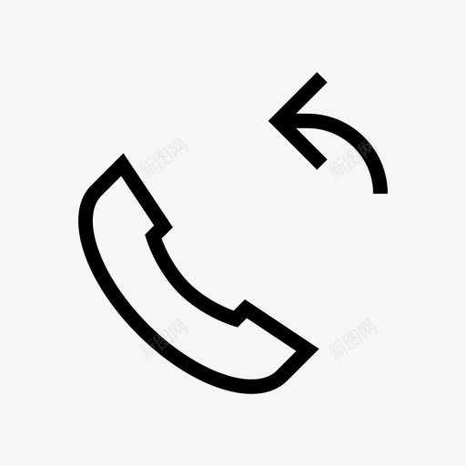 回调电话接口元素精简图标svg_新图网 https://ixintu.com 回调 接口元素精简 电话