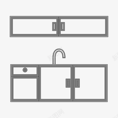 厨房橱柜厨房用具图标图标