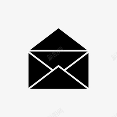 打开邮件信封响应图标图标