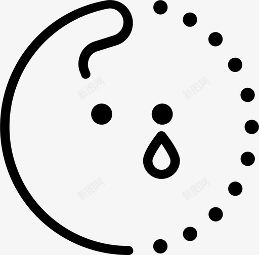 dotsmiley哭泣emoji图标svg_新图网 https://ixintu.com dotsmiley emoji sad 哭泣 贴纸