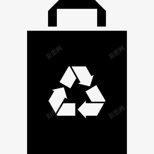 回收袋可生物降解环保袋图标svg_新图网 https://ixintu.com 可生物降解 回收袋 环保袋 纸袋
