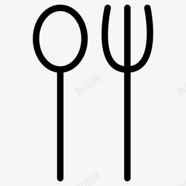 食物叉子餐馆图标图标