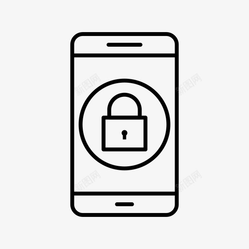 锁应用移动图标svg_新图网 https://ixintu.com 应用 移动 移动应用 锁