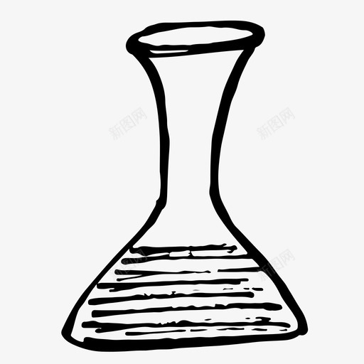 烧瓶化学手绘图标svg_新图网 https://ixintu.com 化学 学校 手绘 烧瓶 素描
