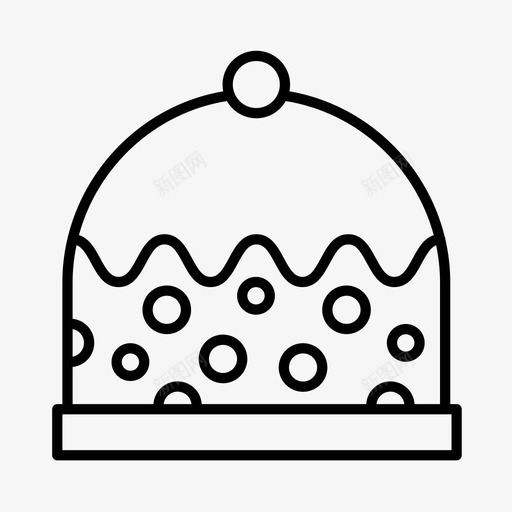 布丁面包房蛋糕图标svg_新图网 https://ixintu.com 圣诞节 布丁 糕点 蛋糕 面包房 食品