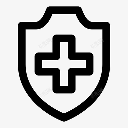 保险医院加上图标svg_新图网 https://ixintu.com 保护 保险 加上 医疗保险 医院 盾牌