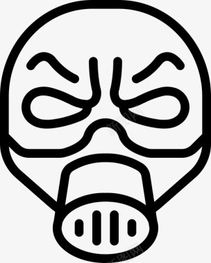 防毒面具人表情符号万圣节图标图标
