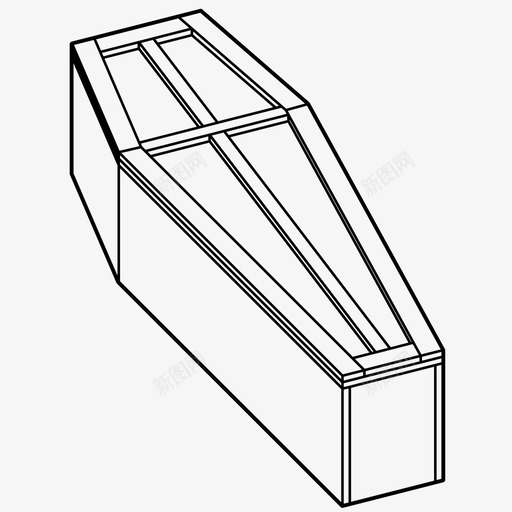 棺材死亡葬礼图标svg_新图网 https://ixintu.com 万圣节 坟墓 棺材 死亡 葬礼