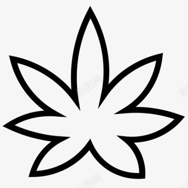 杂草大麻植物图标图标