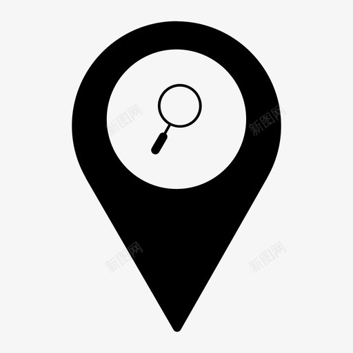 搜索位置地图pin图标svg_新图网 https://ixintu.com pin 位置pin 地图 搜索位置 签名位置