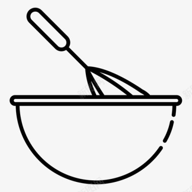 搅拌碗烹饪图标图标