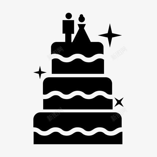 结婚蛋糕幸福爱情图标svg_新图网 https://ixintu.com 幸福 爱情 结婚 结婚蛋糕