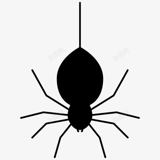 蜘蛛动物万圣节图标svg_新图网 https://ixintu.com 万圣节 动物 恐怖 网络 蜘蛛